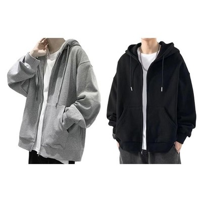 Herren Streetwear Kapuzenjacken mit Baumwollmischung und Oversized Fit Design