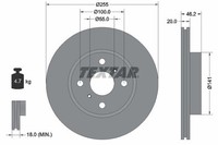2X Textar Bremsscheibe 92199900 FüR Aston Martin Toyota