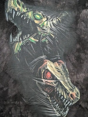 The Mountain Mens T-shirt Black Dragon Dinosaur Time Warp RL XL #3036 NWOT