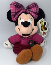Disney October Birthday Minnie Mouse Pink Faux Birthstone 8" Bean Bag Plush NWT