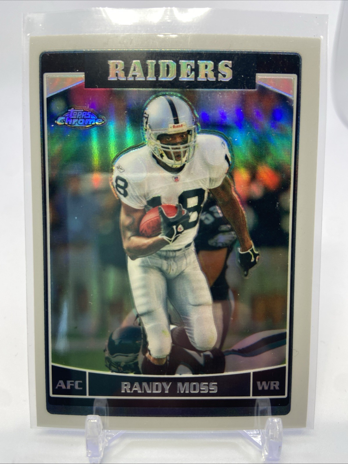 2006 Topps Chrome Randy Moss Refractor #94 Raiders (H)