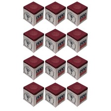Silver Cup Pool Cue Chalk for Billiards and Snooker Burgundy 1 Dozen