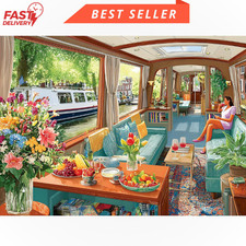 500 Piece Puzzle for Adults, Canal Boat Puzzl...