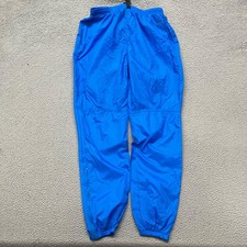 Vtg 90's Nike Windbreaker Track Pants Blue Nylon Joggers Swoosh Mens XL Y2K