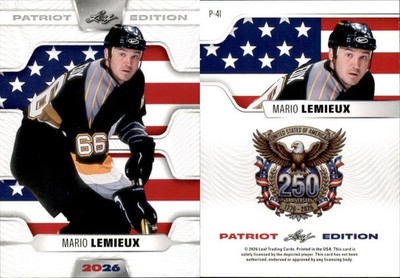 2026 LEAF 250TH ANNIVERSARY PATRIOT EDITION MARIO LEMIEUX P-41 HOCKEY
