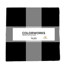 Colorworks 10" Square Pack in Black by Northcott