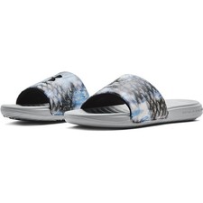 Under Armour 3024434 Men's UA Ansa Graphic Fix Slides, Carolina Blue, Size 8