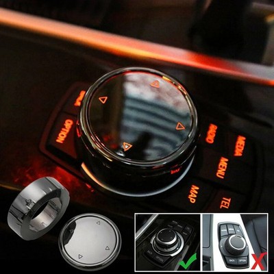 Ceramic Black Car IDrive Multimedia Knob Cover For BMW 1 2 3 5 7 X1 X3 X4 X5 X6
