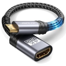 Mini HDMI to HDMI Adapter 2Pack, Mini HDMI Male to HDMI Female Cable with 4K ...
