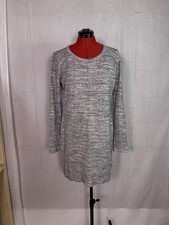 Lou & Grey Knit Sweater Dress Long Sleeve Crewneck 100% Cotton Size Medium D905