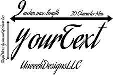 Script Vinyl Decal Sticker Car Window Bumper Personalized Lettering Custom Script Vinyl Decal Sticker Car Window Bumper Personalized Lettering Custom