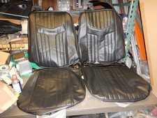 New Blem Repo 1969 Gto Lemans Front Bucket Seat Covers Black Pui