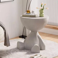 Wedyvko Round Coffee Table – Modern Side Table w/ Storage for Living Room