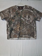 Carhartt Men's XL V-Neck Scrub Top Realtree Camo Durable Workwear Chest Pocket