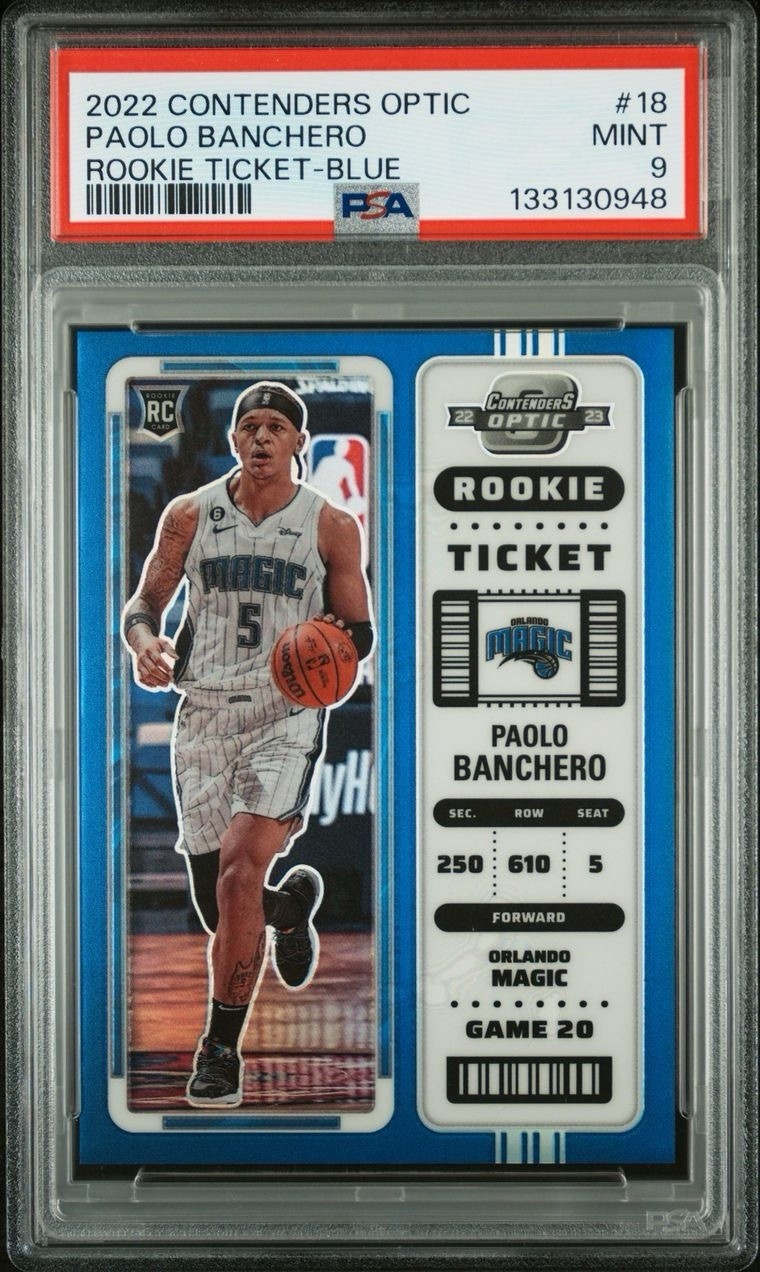 2022-23 Contenders Optic Paolo Banchero Rookie Ticket Blue Silver /99 Magic