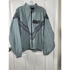 Skilcraft Army IPFU Jacket Windbreaker Full Zip Lightweight Gray Medium/Short