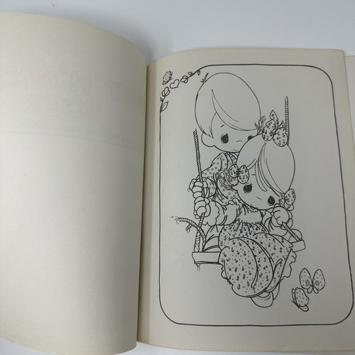 1556 Precious Moments Paint ‘N’ Marker Book 1990 Golden VTG Unused Uncolored - Imagen 6 de 8