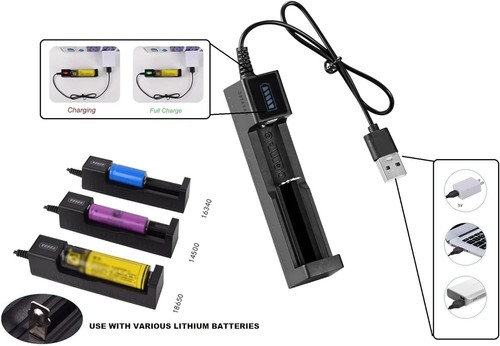 3,7V 14500 Lithium Zellen Akku 800mAh Wiederaufladbar (+ LED Gerät) Neu FLACH TOP - Bild 13 von 16