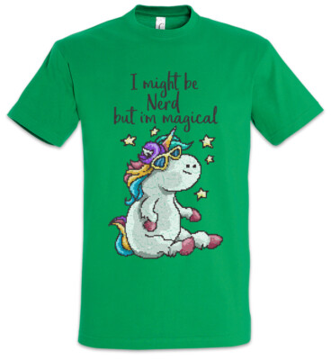 Nerd Unicorn T-Shirt Fun Geek Glasses Rainbow Computer Scientist Admin Gamer
