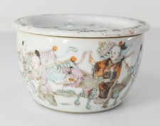 Antique Chinese Famille Rose Tongzhi Style Cricket Cage Covered Bowl