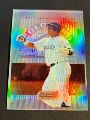 Box 1: 1995 Bowman's Best REFRACTOR ERROR BORDERED PROOF Andres Galarraga Rockie