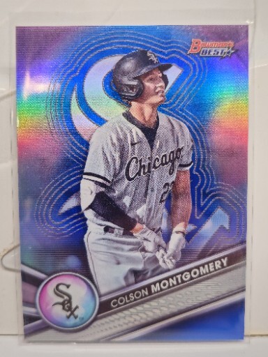 2022 Bowman's Best Colson Montgomery Blue Refractor Parallel/150 White Sox