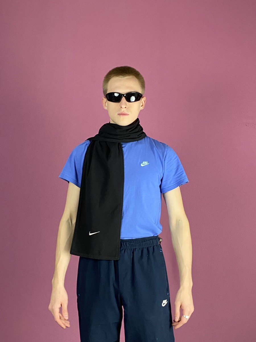 90s Nike Vintage Fleece Scarf Black Polyester