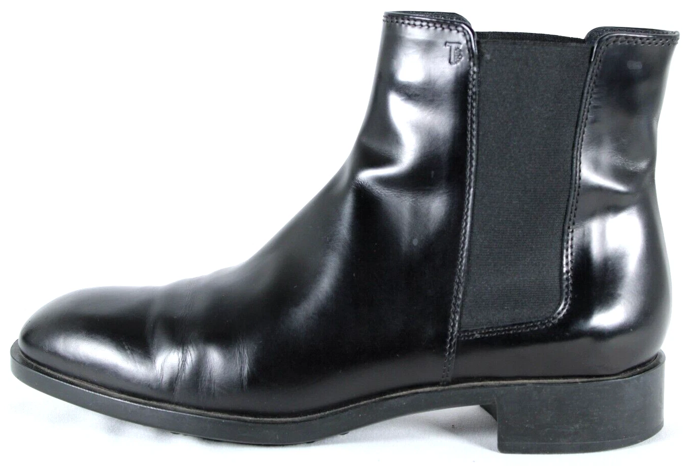 TOD’S Stivaletti chelsea TOD'S neri in vernice punta a mandorla tacco basso 39 5