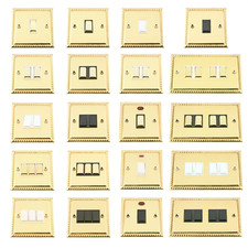 A5 Products Brass Georgian Full Range Switches 1/2/3/4 Gang 2 Way Intermediate