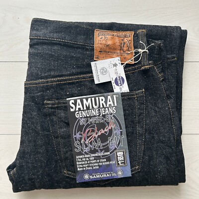 Samurai Jeans S710XX-BK 17oz Sulfide Black Denim Slim Straight One