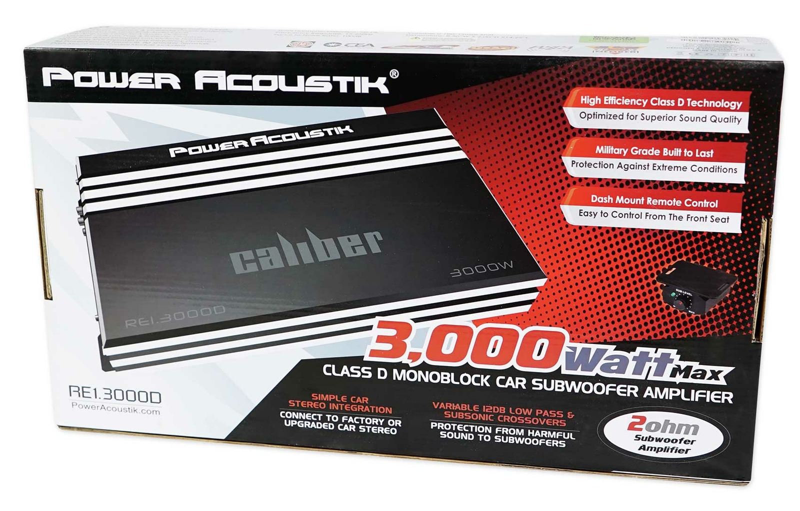 Power Acoustik RE1-3000D 3000 Вт Моно Усилитель Автомобильный Стерео Усилитель