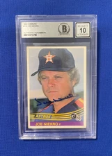1984 DONRUSS JOE NIEKRO ASTROS SIGNED AUTOGRAPHED CARD #110 BECKETT 10 AUT0