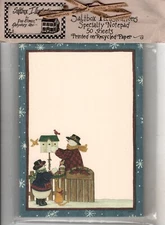Saltbox Illustrations Holiday Snowman Birdhouse Notepad 50 Sheets Deb Strain