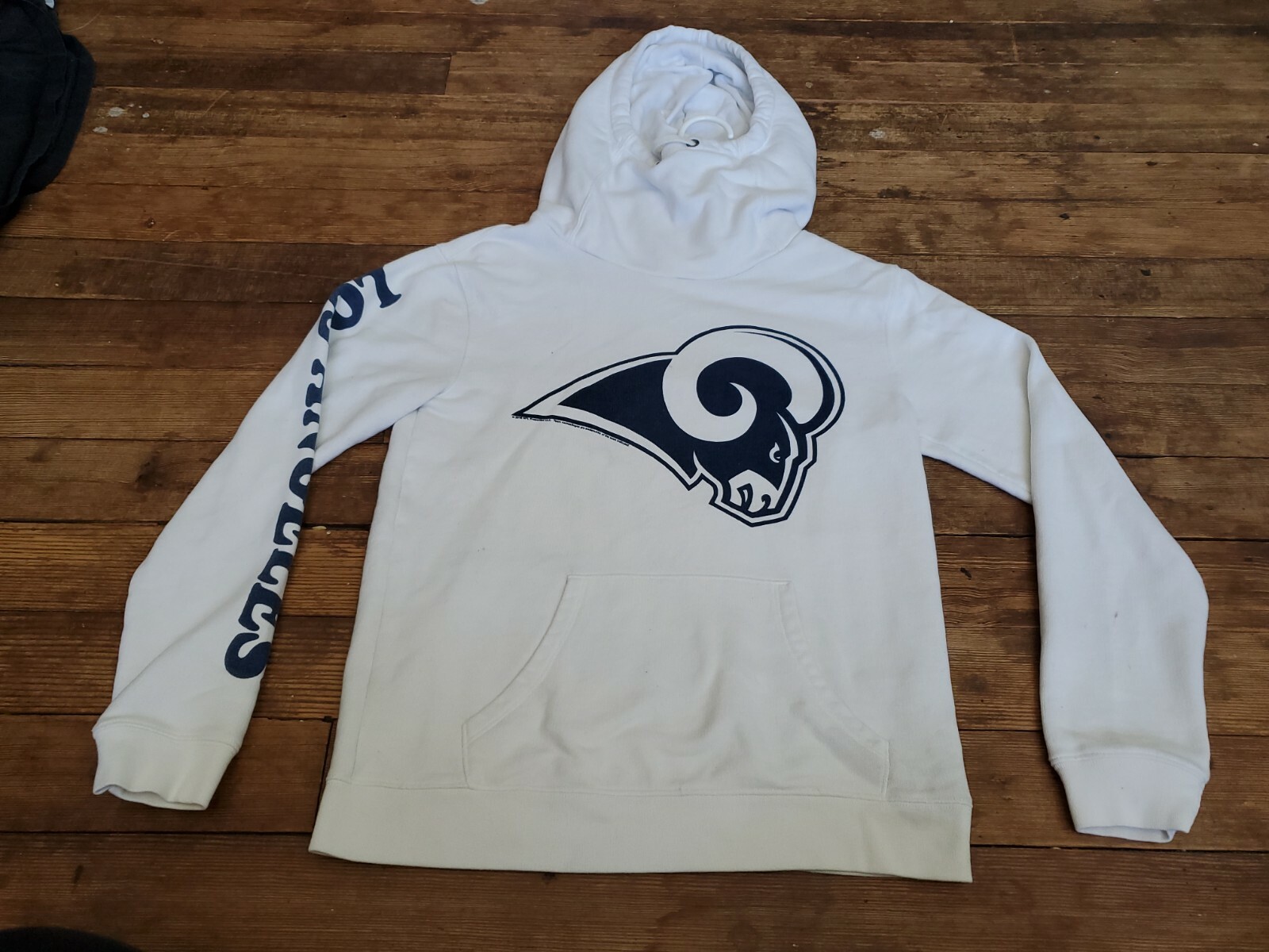 Junk Food Mens Small S White Rams Pull Over Hoodie Los Angeles LA Football  | eBay