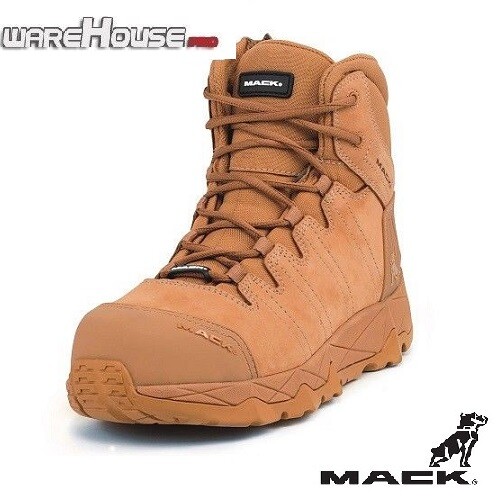 New MACK Octane Leather Work Safety Boot with Side Zip, Composite Toe, Bump Cap - Picture 6 of 19