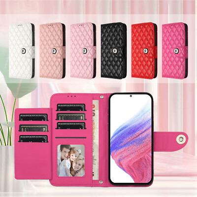 Elegant Leather Flip Phone Case Card Wallet Cover For iPhone 16 Pro 16e 14 13 15