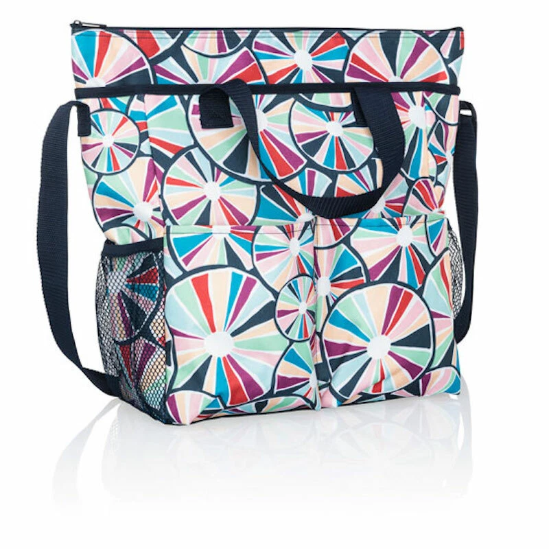 BN Thirty One Crossbody Organizing Utility Mummy Tote Bag 31 Pinwheel Party