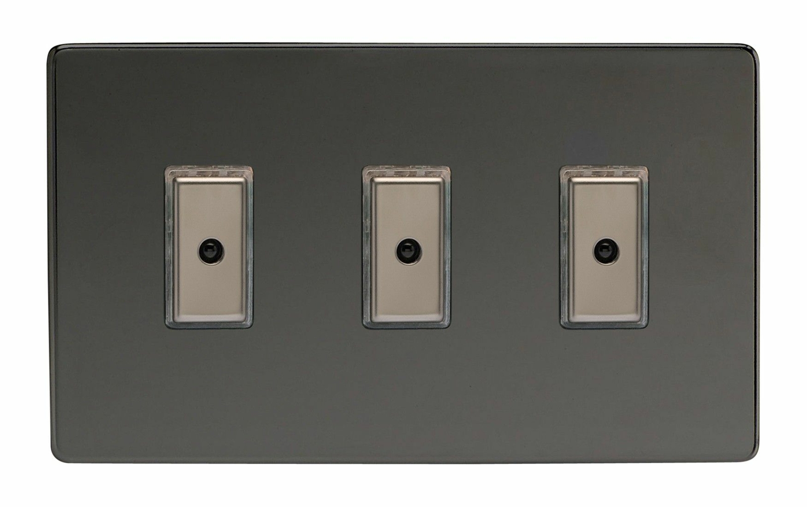 Varilight JDIE103S Screwless Iridium 3 Gang Remote/Touch Master LED Dimmer