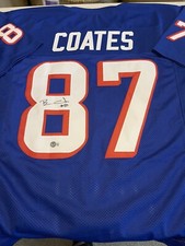 New England Patriots Ben Coates #87 Signed HOME BLUE Jersey Beckett Certified