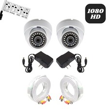 Evertech HD Dome Security Camera 50ft Video Power BNC Cable and 12V Power Supply