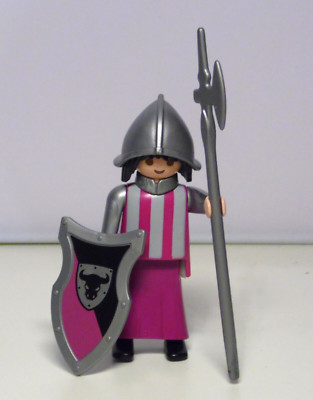 PLAYMOBIL Figur Mann Custom Unikat Ritter Barbar Nachtwächter Schild Waffe #15