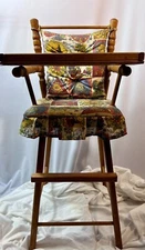 Vintage CASS TOYS Wooden Doll High Chair Antique Toy Old Dolly Girl Baby Doll AC