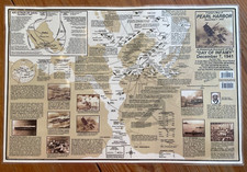 FRANKO MAPS,  LTD Pearl Harbor 2-Sided Waterproof Map: Current & 12/7/41 History