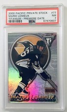 2000 Pacific Private Stock Titanium Mario Lemieux #77 PREMIERE DATE 65/185 PSA 7