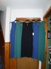 Size Plus Sleeveless Henley Maxi Dresses, Sonoma,4X,3X,2X,1X,Blue,Green,Black,NW