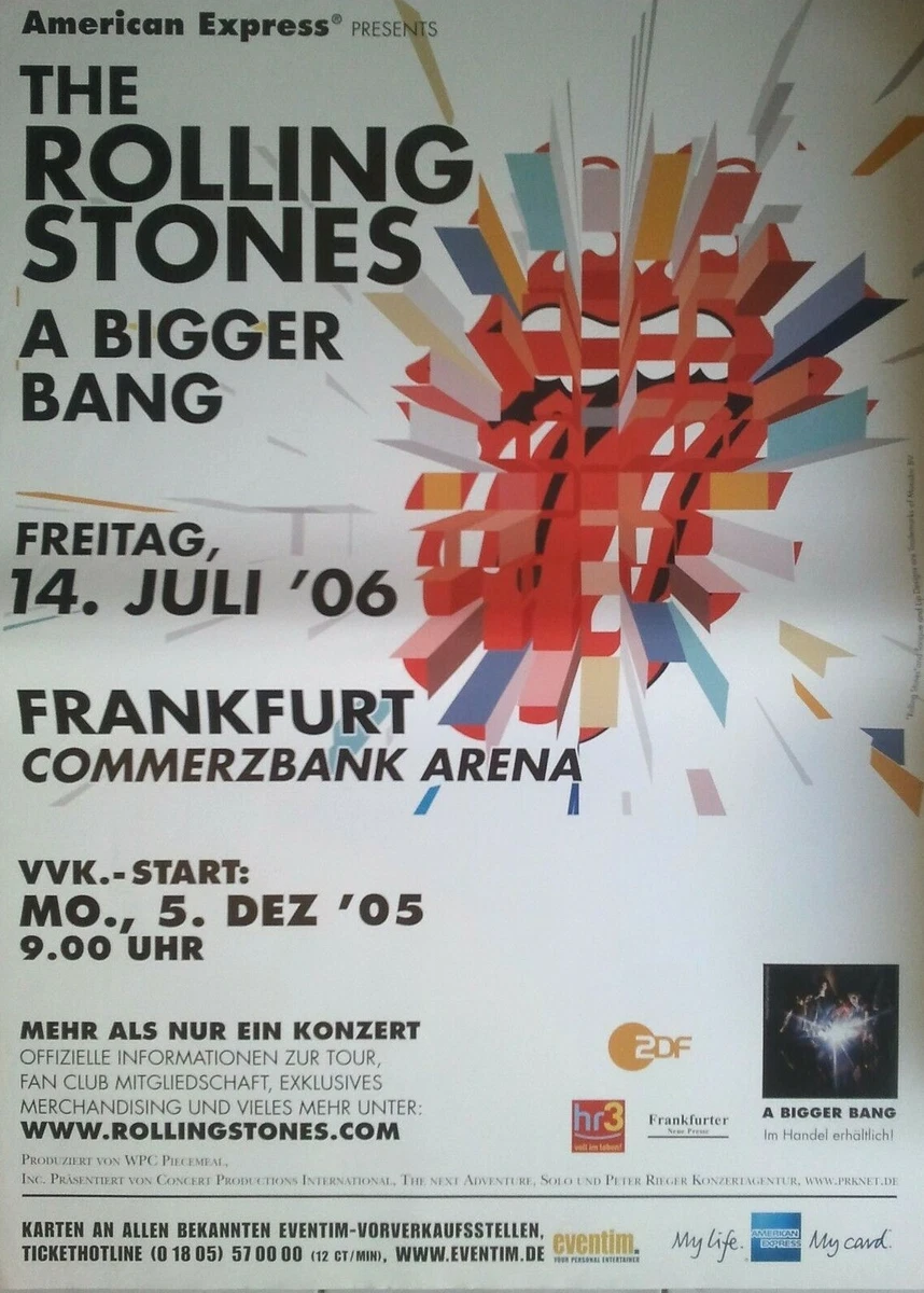 ROLLING STONES 2006 FRANKFURT -- orig. Concert Poster - Plakat - 118x168 cm