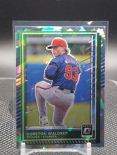 2025 Donruss Baseball Hurston Waldrep Optic Prizm Cracked Ice /25 Braves