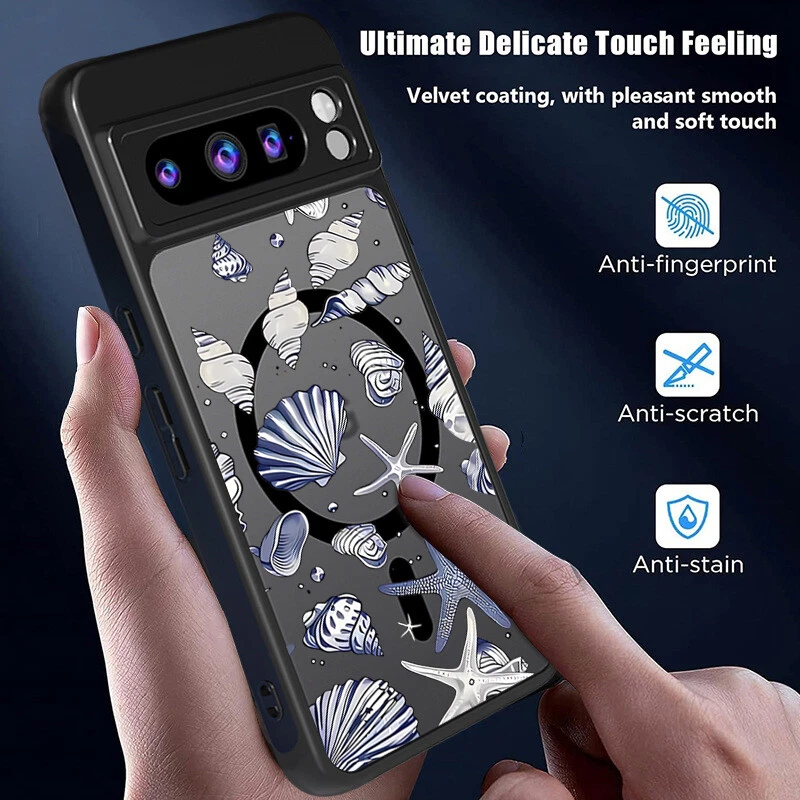 Shark Magnetic Phone Case For Google Pixel 9 Pro XL 9A 8 8A 7 7A Sea Star Cover - Image 4 of 4