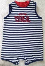 Carters  Boy's Shorts Outfit  Size 3-6 Mo  Red, White, Blue