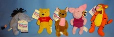 DISNEY STORE PLUSH Winnie the Pooh-Tigger-Piglet-Kanga-Classic Eeyore-Toy LOT-5